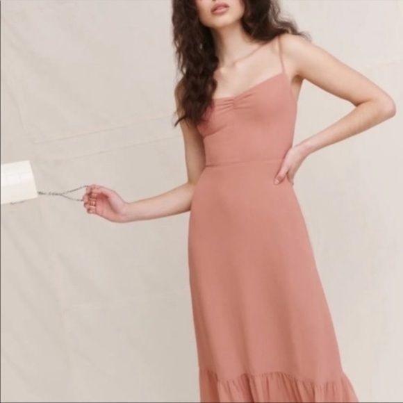Reformation Emersyn Dress in Praline *NEW* - Picture 2 of 6